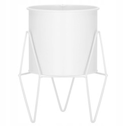 Kvetináč so stojanom 19 cm, biely SPRINGOS ARTON