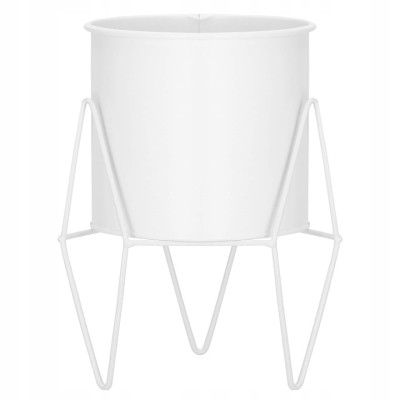 Kvetináč so stojanom 19 cm, biely SPRINGOS ARTON