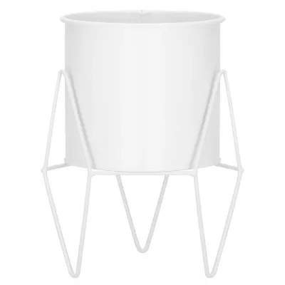 Kvetináč so stojanom 19 cm, biely SPRINGOS ARTON