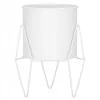 Kvetináč so stojanom 19 cm, biely SPRINGOS ARTON