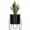 Kvetináč so stojanom 18 cm, čierny SPRINGOS ARTON