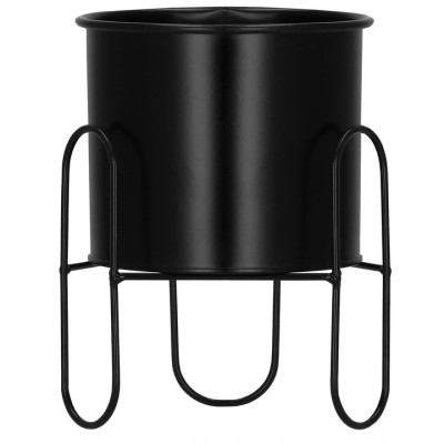 Kvetináč so stojanom 18 cm, čierny SPRINGOS ARTON