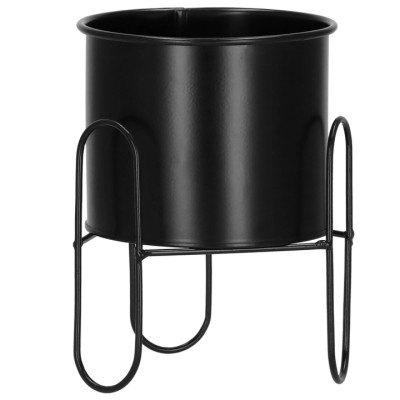 Kvetináč so stojanom 18 cm, čierny SPRINGOS ARTON