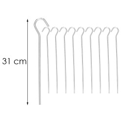 Kotevné kolíky s háčikom 13 cm, sada 10ks SPRINGOS PT023