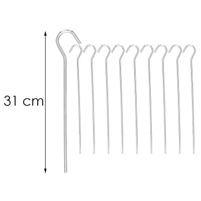 Kotevné kolíky s háčikom 13 cm, sada 10ks SPRINGOS PT023