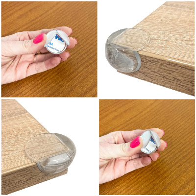 Samolepiace silikónové rohy 3x2,5 cm, súprava 10ks SPRINGOS HA5124