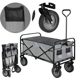 Skládací vozík 80 kg, šedý SPRINGOS GA0015