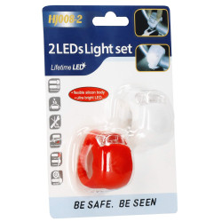 LED svetlá na bicykel, sada SPRINGOS BA0055