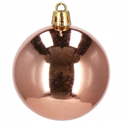 Vianočné banky zlato-ružové mix - 6cm, sada 12ks