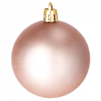 Vianočné banky zlato-ružové mix - 6cm, sada 12ks