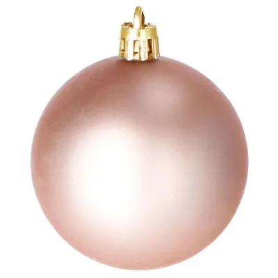 Vianočné banky zlato-ružové mix - 6cm, sada 12ks