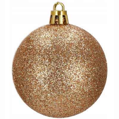 Vianočné banky zlato-ružové mix - 6cm, sada 12ks