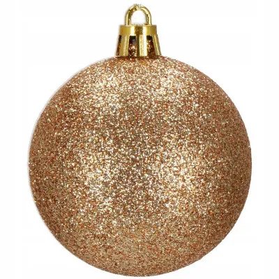 Vianočné banky zlato-ružové mix - 6cm, sada 12ks