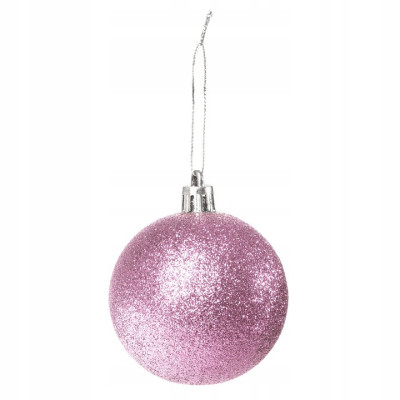 Vianočné banky ružové mix - 4cm, sada 20ks