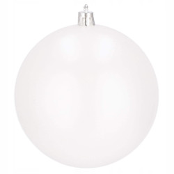 Vianočné banky biele perleťové - 10cm, sada 6ks