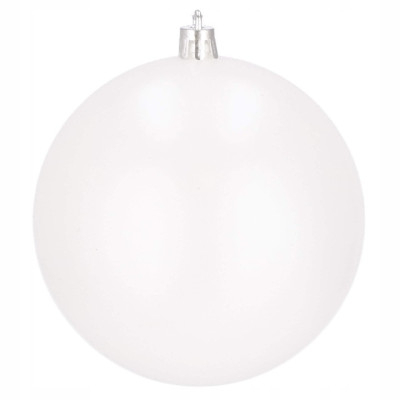 Vianočné banky biele perleťové - 10cm, sada 6ks