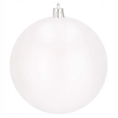 Vianočné banky biele perleťové - 10cm, sada 6ks