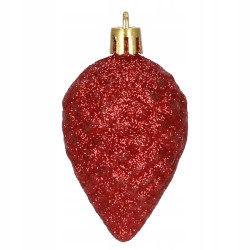 Maxi 53 dielna sada vianočných ozdôb červená