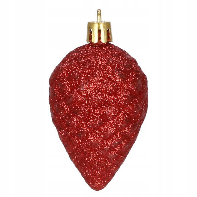 Maxi 53 dielna sada vianočných ozdôb červená