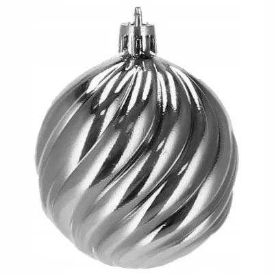 Vianočné banky sivé mix - 6cm, sada 20ks