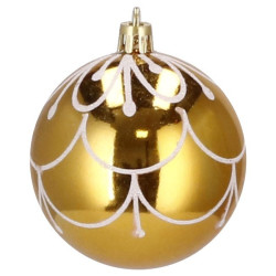 Vianočné banky zlato-biele mix - 5cm, súprava 30ks