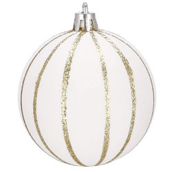 Vianočné banky zlato-biele mix - 5cm, súprava 30ks