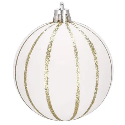 Vianočné banky zlato-biele mix - 5cm, súprava 30ks
