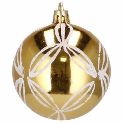 Vianočné banky zlato-biele mix - 5cm, súprava 30ks