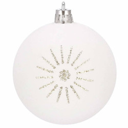 Vianočné banky zlato-biele mix - 5cm, súprava 30ks