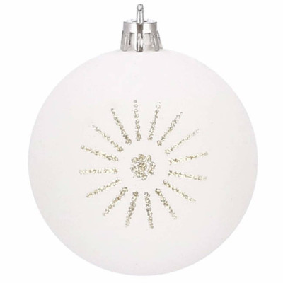 Vianočné banky zlato-biele mix - 5cm, súprava 30ks