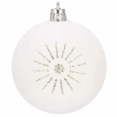 Vianočné banky zlato-biele mix - 5cm, súprava 30ks