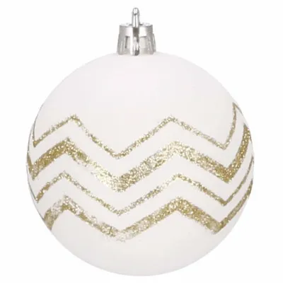 Vianočné banky zlato-biele mix - 5cm, súprava 30ks