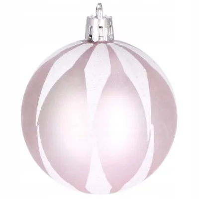 Maxi 77 dielna sada vianočných ozdôb svetlo ružová