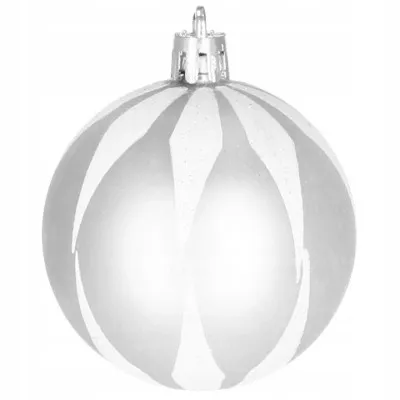 Maxi 77 dielna sada vianočných ozdôb strieborná