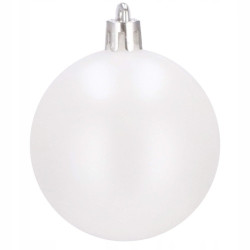 Vianočné banky biele mix - 4/5/6cm, sada 30ks