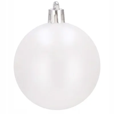 Vianočné banky biele mix - 4/5/6cm, sada 30ks