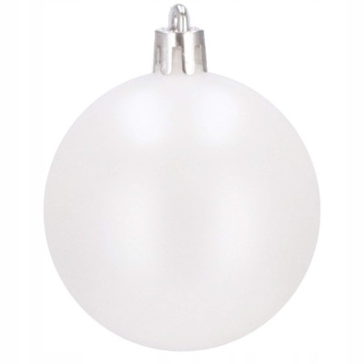 Vianočné banky biele mix - 4/5/6cm, sada 30ks