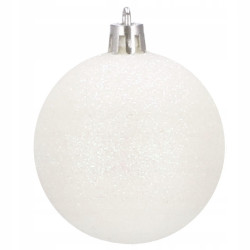 Vianočné banky biele mix - 4/5/6cm, sada 30ks