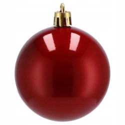 Vianočné banky červené mix - 4/5/6cm, sada 30ks