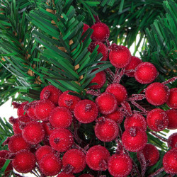 Vianočné jarabiny zmrznuté červené sada 200ks