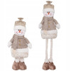 Vianočný snehuliak nastaviteľný 50-75 cm, béžovo-hnedý