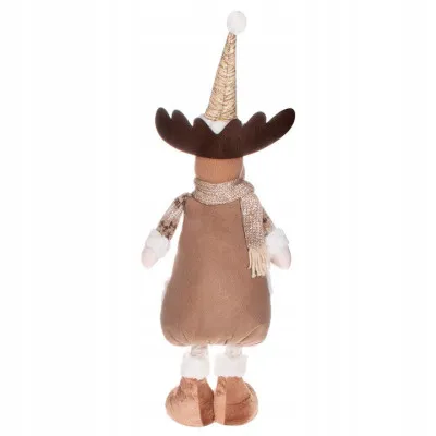 Vianočný sob nasatviteľný 42-67 cm, béžovo-hnedý