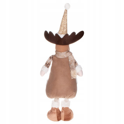 Vianočný sob nasatviteľný 42-67 cm, béžovo-hnedý