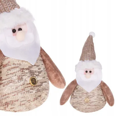 Vianočné Santa Claus 22 cm, béžovo-hnedý