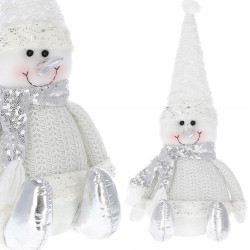 Vianočné Snehuliak 43 cm, biely
