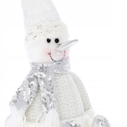 Vianočné Snehuliak 43 cm, biely