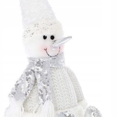 Vianočné Snehuliak 43 cm, biely