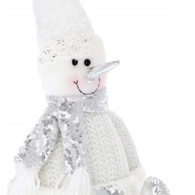 Vianočné Snehuliak 43 cm, biely