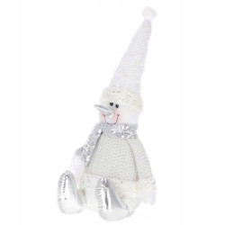 Vianočné Snehuliak 43 cm, biely