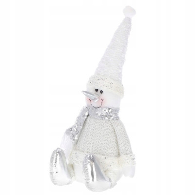 Vianočné Snehuliak 43 cm, biely